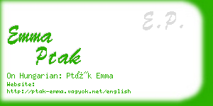 emma ptak business card